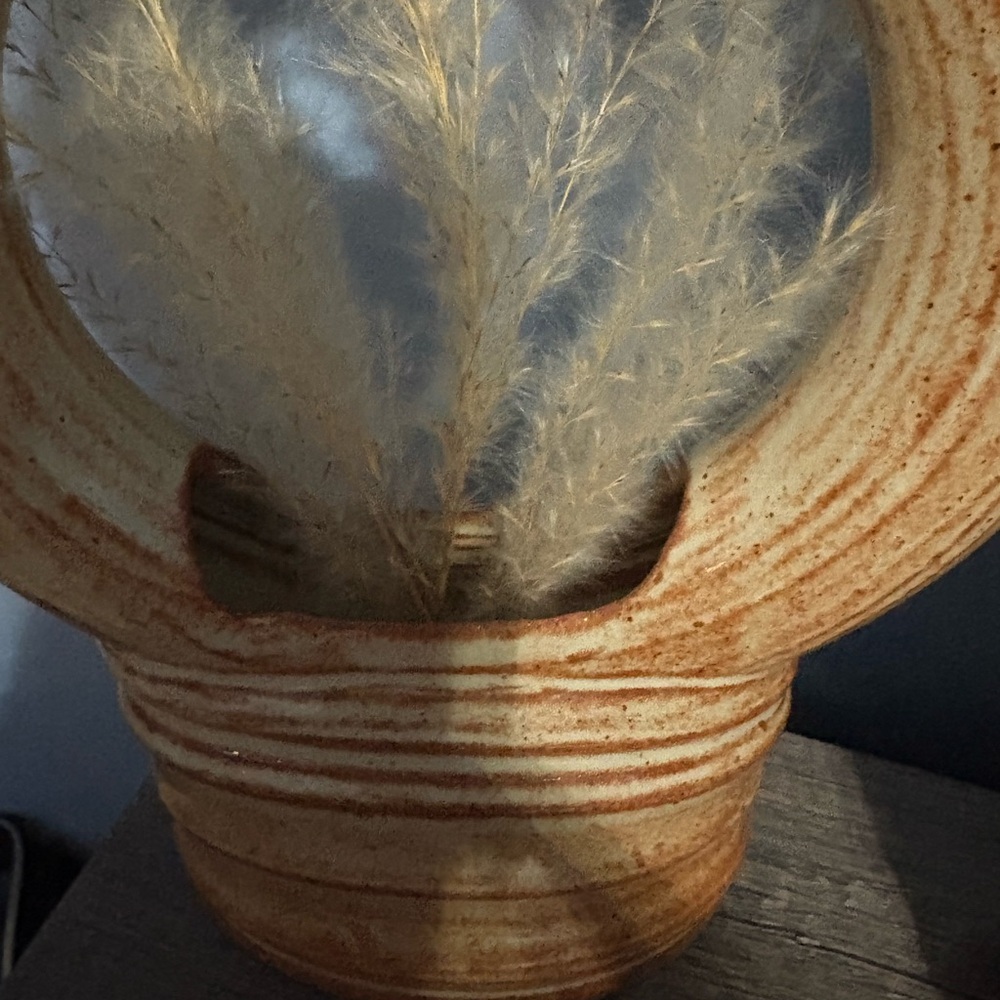 Rustic Tan Ceramic Vase - Picture 3 of 7